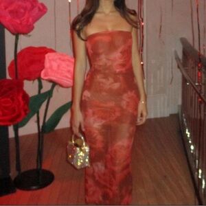 Meshki Red Valentine Bodycon Dress